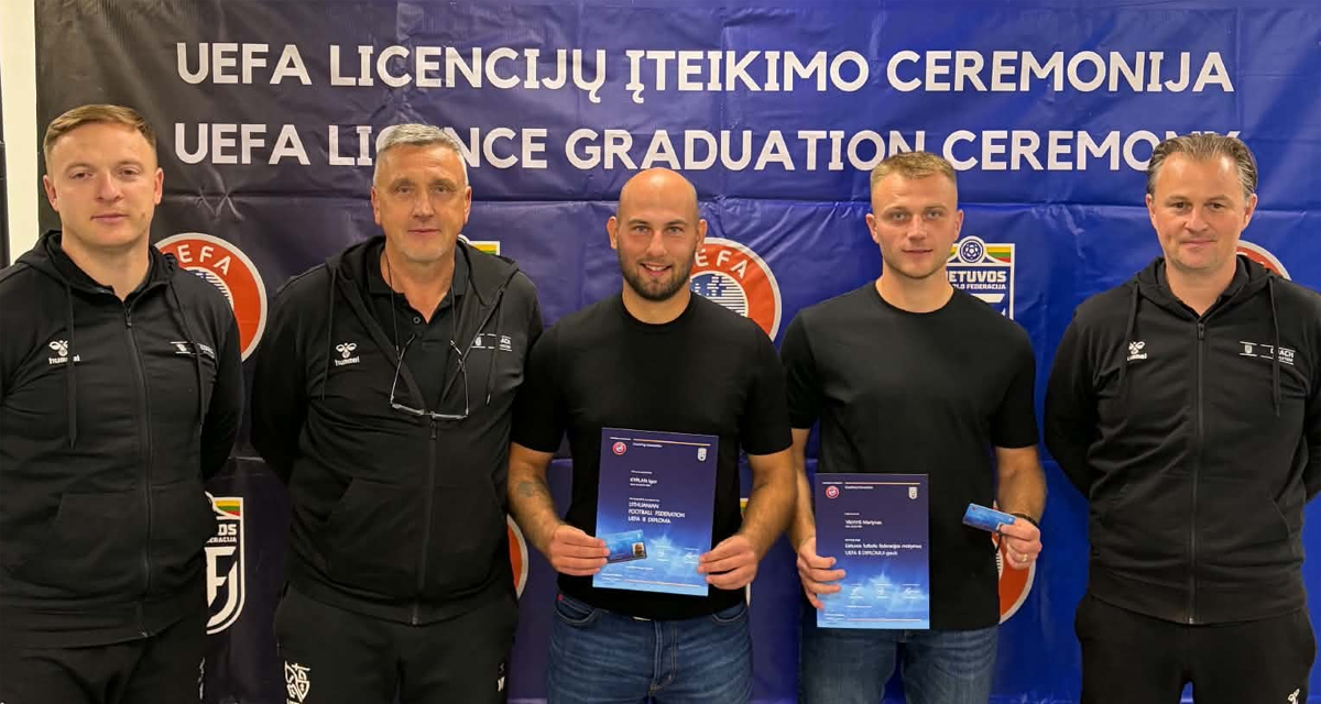 Klaipėdos FM treneriams įteiktos UEFA B licencijos